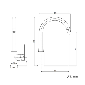 Giá cả cạnh Tranh hiện đại sang trọng kẽm Shell + Brass Core bồn rửa nhà bếp Vòi vòi nước - Product Image 2