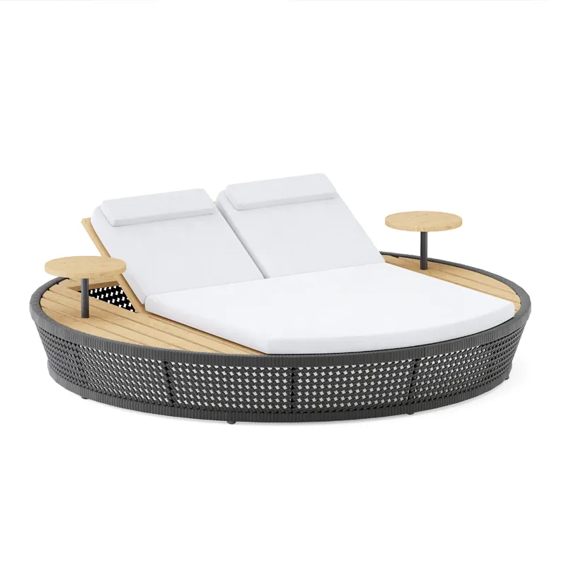 Outdoor waterproof sunscreen beach villa courtyard garden open-air platform hot spring rattan chair swimming pool bed recliner