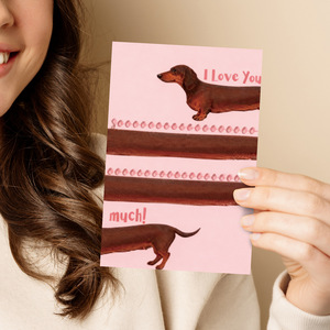 Biglietto d'Amore per Bassotto - Dolce Biglietto di Auguri per San Valentino, Biglietto di Congratulazioni per Matrimonio, Regalo per Dichiarazioni d'Amore - Product Image 6