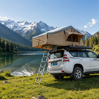 Tente de toit souple avec revêtement extérieur en PVC, portable, plusieurs tailles, espace de camping supplémentaire et accessoires variés