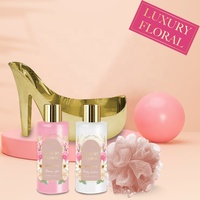 Vente en gros cosmétiques de marque privée bon prix chaussures à talons hauts forme gel douche et lotion pour le corps coffret cadeau pour le bain la peau