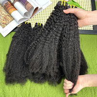 Extensions de Cheveux Humains Afro Kinky 12A, Double Trame, Cheveux Bruts 4C Afro Kinky, Vente en Gros