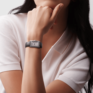 <b>Rectangular</b> Case Automatic Mechanical <b>Watch</b> with Roman Numeral Dial and Leather Strap Longinesing - Product Image 2
