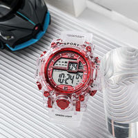 Jam Alarm LED Korea Grosir untuk Anak-anak, Pelajar, Olahraga, Jam Elektronik Persegi Plastik, Produksi Grosir