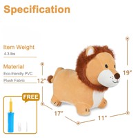 Bouncy Pals Lion Hopper jouet intérieur/extérieur en caoutchouc gonflable tour videur pour les tout-petits enfants cadeau d'anniversaire cheval sautant