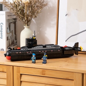 Quân sự 515pcs 094 chiến lược Hạt Nhân-powered mô hình tàu ngầm khối xây dựng công nghệ cao vũ khí với tên lửa con số gạch đồ chơi - Product Image 3