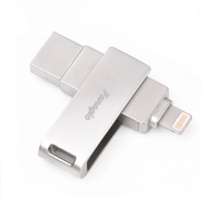 USB OTG de Metal unidad Flash USB Stick de memoria de 16GB 32GB 64GB 128GB para IOS android Teléfono Celular