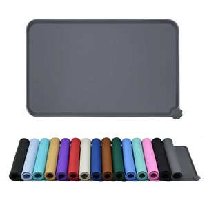 Waterproof Pet Feeding High Raised Edge BPA Free Dog <b>Cat</b> Food <b>Mats</b> Prevent Spill Thick Placemats for Water Bowl Pet Supply - Product Image 1