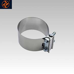 5,0 Zoll Hochleistungs-polierte Auspuff klemme Stoß verbindung 304 Edelstahl band Anpassbares Bandbreiten-Hülsen rohr - Product Image 1