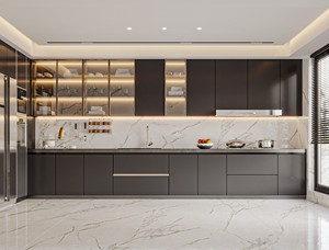 Mueble de Cocina Moderno con Panel de Madera Maciza, Resistente al Agua, Ecológico, Mueble de Paquete Plano - Product Image 4