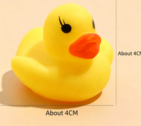 Jouet de bain canard en caoutchouc jaune qui couine, pour la famille, les bébés et les tout-petits garçons et filles