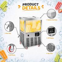 Máquina de Helados de Acero Inoxidable GQ-PM40, Máquina Industrial para Hacer Helados con Pantalla LED Multifunción y Limpieza con un Solo Botón, 1300W