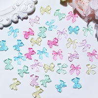 Charme d'ongle couleur bonbon arc manucure ornements ruban 3D mignon résine nœud papillon accessoires d'art d'ongle