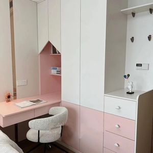 Armoire intégrée sur mesure avec bureau intégré, armoire murale pour <span class=keywords><strong>chambre</strong></span> d'enfant, armoire de rangement moderne pour dressing - Product Image 4