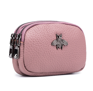 Nouveau porte-monnaie mini en cuir à double fermeture éclair pour femme, porte-cartes de commerce extérieur, petit sac à monnaie mignon - Product Image 4
