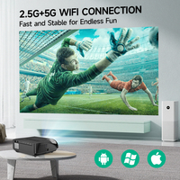 ODM A10R Siyah Yıl Sonu İndirimi 14300 lümen Ultra Parlak 4K LCD Dahili Hoparlörlü Dış Mekan Partisi Android Akıllı Wi-Fi Projektör