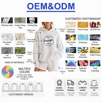 Sudadera con Capucha para Mujer, Personalizada, Extra Grande, Bordada, de Felpa Francesa, con Estampado Puff, Cuello Redondo, OEM