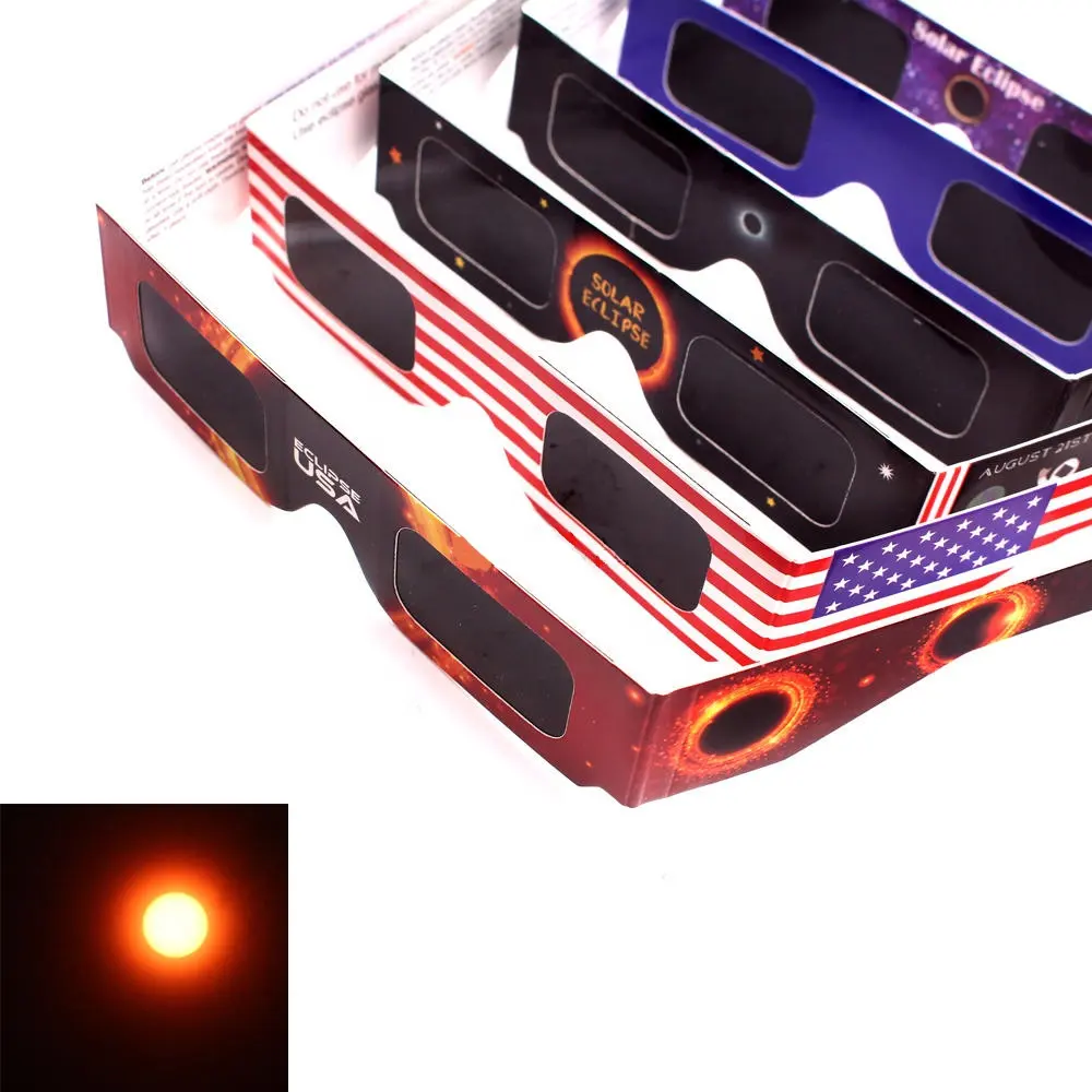 Lunettes éclipse solaire de qualité supérieure Lunettes de soleil de sécurité de conception personnalisée pour la visualisation directe du soleil