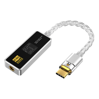 Amplificateur de casque HiFi DAC Premium Hi-Res en aluminium avec fenêtre transparente BJ12 Type C mâle vers 3,5 mm pour téléphone et ordinateur portable