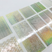 Cosmétiques personnalisés 3D 3D carte de logo de marquage à chaud, étiquette d'autocollant de couleur transparente de marquage à froid partiel