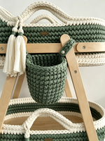 Table à langer pour bébé Moses Basket, berceau nouveau-né, coussin en mousse épaisse au crochet, housse de chambre à coucher, tricoté à la main, écologique