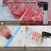 Sous Vide Cooker, aplikasi WiFi/kontrol sentuh, IPX7 tahan air kompak Sous Vide mesin Pro, suhu yang akurat dan Timer