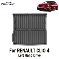 Tapis de coffre complet Coolcars pour RENAULT CLIO 4 conduite à gauche, TPE 3,5 mm d'épaisseur, toutes saisons, résistant, imperméable, antidérapant