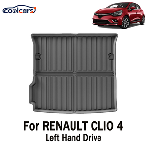 Tappetino per Bagagliaio Completo Coolcars per <span class=keywords><strong>RENAULT</strong></span> <span class=keywords><strong>CLIO</strong></span> <span class=keywords><strong>4</strong></span> Guida a Sinistra, TPE 3.5mm di Spessore, Resistente a Tutte le Condizioni Atmosferiche, Impermeabile e Antiscivolo - Product Image 1