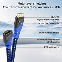 Solo Venta al por Mayor de Cable HDMI 2.0 de Alta Velocidad, 18Gbps, 4K 60Hz, Macho a Hembra, 2m