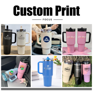 Gobelet Isotherme Personnalisé 40 oz H2.0, Tasse de Voyage en Acier Inoxydable 40 oz pour Sublimation avec Poignée, Couvercle à Paille et Bec Rabattable - Product Image 6
