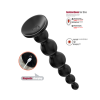 Perles anales vibrantes, plug anal rechargeable, plug anal flexible, masseur de prostate avec 10 modes de vibration, jouets anaux pour hommes et femmes