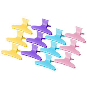 Morsetti per parrucchieri granchi e-47 12 pezzi 8,2cm di colore assortito - Product Image 1
