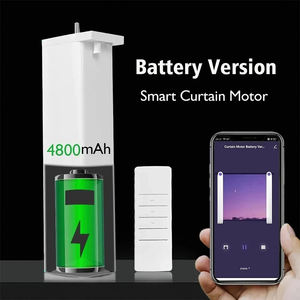 Điện tử gia dụng Không cần nối dây Động cơ rèm hoạt động bằng pin Dễ dàng lắp đặt DIY Sử dụng trong nhà Nhiều phương thức điều khiển Nhôm - Product Image 2