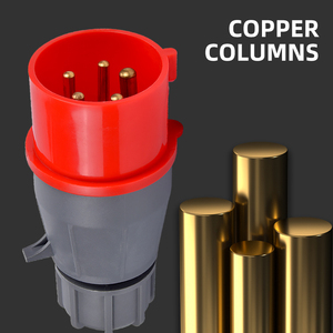 Mới đến công nghiệp 5pin 32A 220-380/380-415V 3P + N + E không thấm nước IP44 Đồng cắm ổ cắm mới đến công nghiệp Đồng cắm - Product Image 3