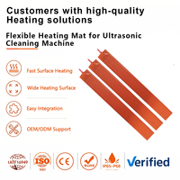 Tapis chauffant personnalisé à chaleur uniforme, en silicone flexible, pour réservoir de nettoyage industriel à ultrasons