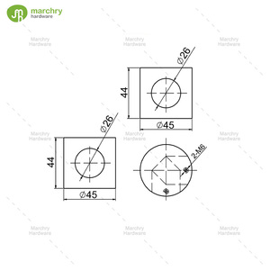 Partición de inodoro comercial Accesorios de cubículo de acero inoxidable Conector de tubo en forma de L - Product Image 2