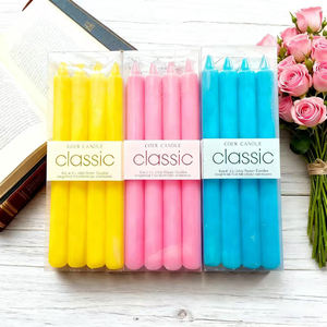 Offre Spéciale pas cher 10 pouces 8 heures de temps de combustion blanc coloré 4 Pack bougies coniques pour la fête de mariage - Product Image 2