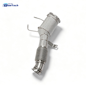 Downpipe de alto rendimiento para BMW B58 X5 X6 735 740 3.0T con OPF, escape de turbocompresor de alto flujo ss304 con escudo térmico - Product Image 4