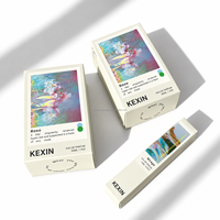 Boîte de parfum blanche en matériaux recyclés écologiques Kexin, avec fond rabattable, logo personnalisé, emballage en carton pliable