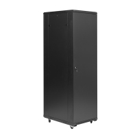 Armoire de serveur de centre de données 19 pouces de haute qualité 42U avec porte vitrée du sol au plafond, armoire réseau Jiasheng en stock, noir/gris