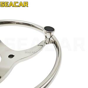 Volante para barco Seacar de acero inoxidable de 3 radios, control marino para embarcaciones - Product Image 5