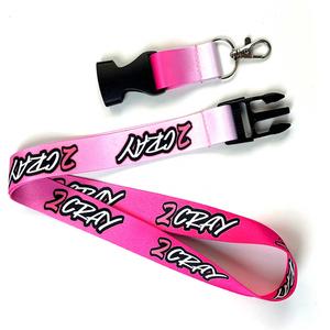 Factory Wholesale Custom Logo <b>Polyester</b> <b>Lanyards</b> with Metal Hook Personalized Keychain Neck Strap for ID Badge Holder - Product Image 2