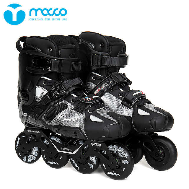 MACCO/SEBA Chuyên Nghiệp Nghệ Thuật Inline Skate Thể Dục Tương Tự Sợi Carbon 4 Pu Bánh Xe Velcro-Băng Dành Cho Người Lớn 2017-HV