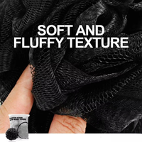 Éponge de Douche Personnalisée avec Logo, Éponge de Bain, Loofahs, Boule de Loofah, Loofah Exfoliant en Charbon de Bambou Naturel pour Femmes et Hommes