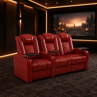 Ensemble de canapés inclinables électriques en cuir pleine fleur, extensibles, zéro gravité, pour salon et home cinéma