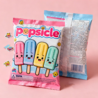 Sacs à glaces personnalisés en plastique transparent scellable, écologiques, avec logo sur mesure, vente en gros