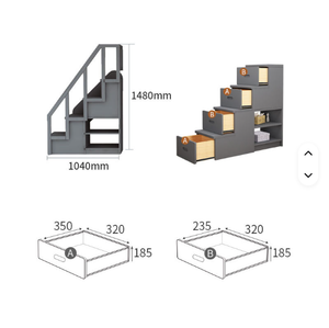 Cama <span class=keywords><strong>litera</strong></span> infantil de madera de pino maciza <span class=keywords><strong>con</strong></span> tobogán y <span class=keywords><strong>escaleras</strong></span>, ¡gran oferta! - Product Image 6