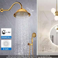 Système de douche à effet pluie pour salle de bain haute pression avec pommeau de douche de 8 pouces
