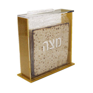플렉시 유리 유월절에 대한 스퀘어 골드 아크릴 Matzah 상자 음식 디스플레이 유대인 휴일 Judaica Matzah 홀더 스퀘어 루사이트 Matzoh - Product Image 4