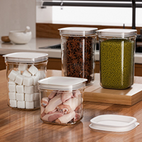Distributeur de céréales rotatif anti-humidité Xinhang en gros, conteneur moulé en matériau écologique, tri multi-compartiments pour le stockage d'aliments secs